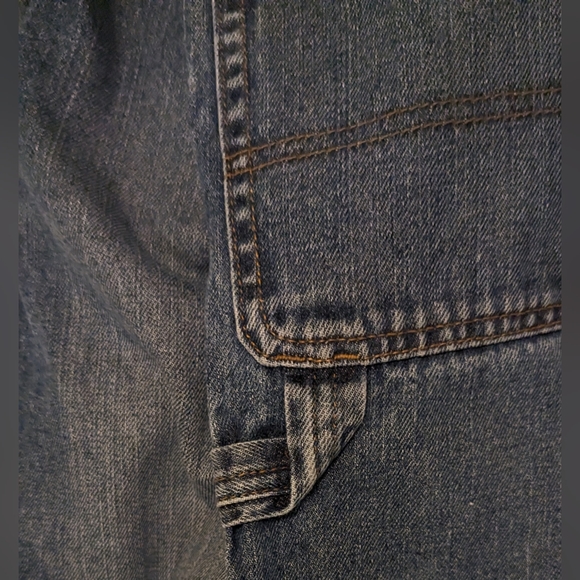 EUC The Children's Place medium wash distressed adjustable elastic button waist - Picture 5 of 12